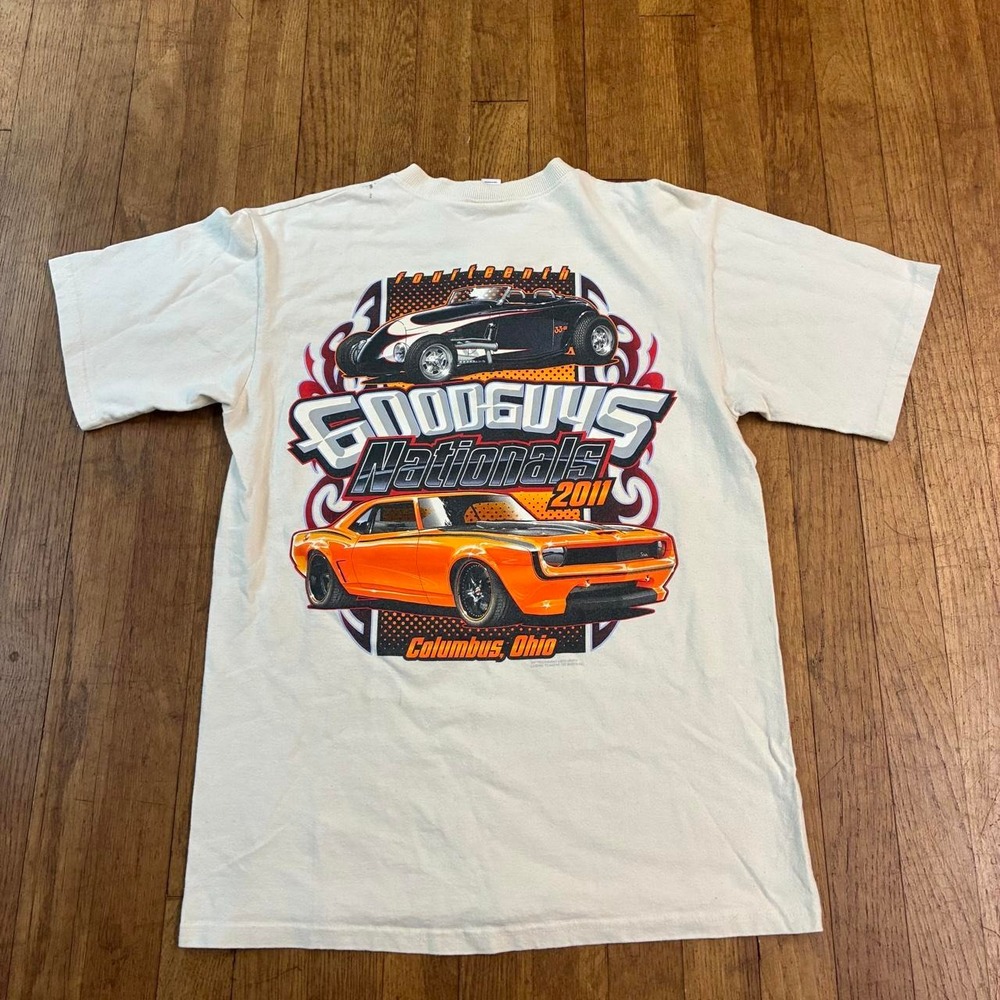 Anvil Goodguys Nationals 2011 Columbus Ohio Hot Rod Car Show Henley Shirt Mens M - Picture 1 of 6